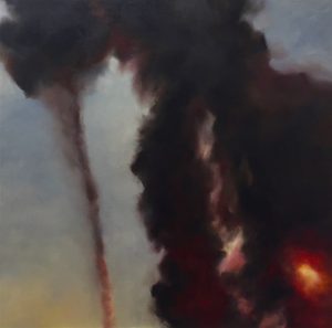 Wüstenfeuer #2, 120x120cm (Öl auf Leinwand)
